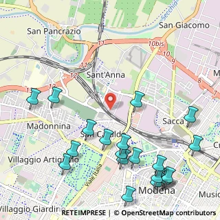 Mappa Via C. Razzaboni, 41122 Modena MO, Italia (1.424)