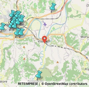 Mappa Via Villeto, 15010 Visone AL, Italia (3.121)