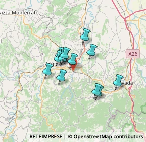 Mappa Via Villeto, 15010 Visone AL, Italia (4.87308)