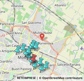 Mappa Via Chiesa Damiano, 41122 Modena MO, Italia (2.274)