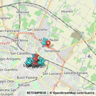 Mappa Via Chiesa Damiano, 41122 Modena MO, Italia (2.08176)