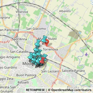 Mappa Via Chiesa Damiano, 41122 Modena MO, Italia (1.8195)