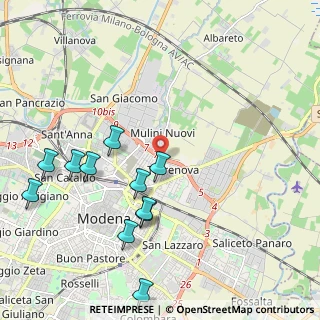Mappa Via Chiesa Damiano, 41122 Modena MO, Italia (2.34818)