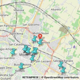 Mappa Via Chiesa Damiano, 41122 Modena MO, Italia (2.51615)