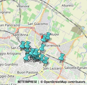 Mappa Via Donati Pio, 41122 Modena MO, Italia (1.76)