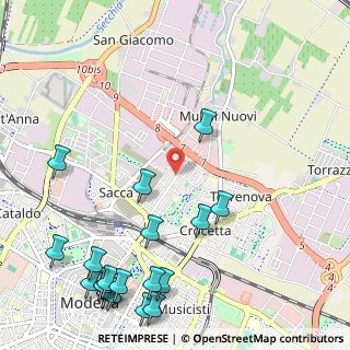 Mappa Via Donati Pio, 41122 Modena MO, Italia (1.5375)