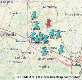 Mappa Strada Fossa Monda Nord, 41122 Modena MO, Italia (8.95583)