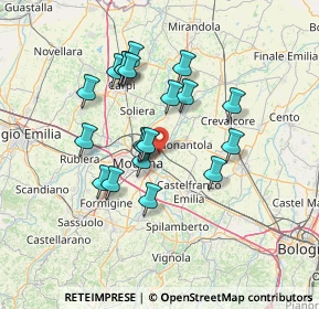 Mappa Strada Fossa Monda Nord, 41122 Modena MO, Italia (12.1785)