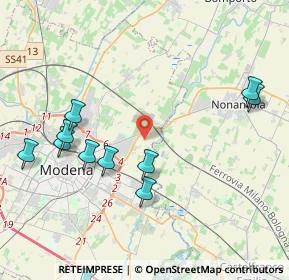 Mappa Strada Fossa Monda Nord, 41122 Modena MO, Italia (5.58538)