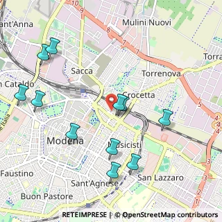 Mappa Via Giuseppe Soli, 41121 Modena MO, Italia (1.15636)