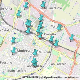 Mappa Via Giuseppe Soli, 41121 Modena MO, Italia (1.0955)