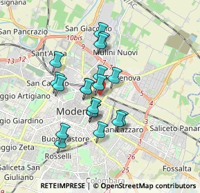 Mappa Via Paolo Ferrari, 41122 Modena MO, Italia (1.42105)
