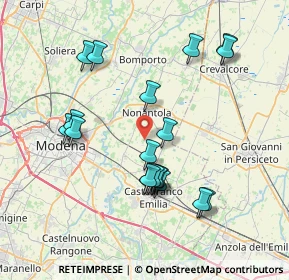 Mappa Via Risaia, 41015 Castelfranco Emilia MO, Italia (7.55421)