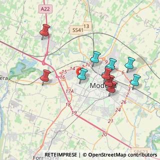 Mappa Via Felice Orsini, 41126 Modena MO, Italia (3.52818)