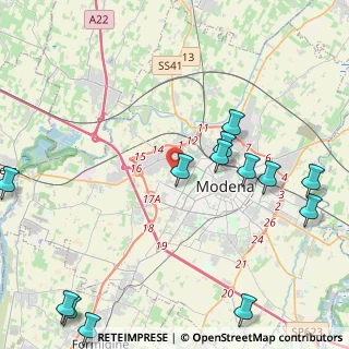 Mappa Via Felice Orsini, 41126 Modena MO, Italia (5.8)