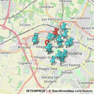 Mappa Via Felice Orsini, 41126 Modena MO, Italia (1.3275)