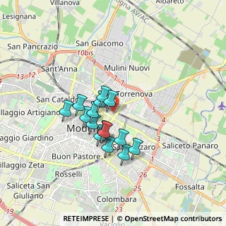 Mappa Piazza Acciaierie Ferriere, 41122 Modena MO, Italia (1.306)