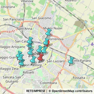 Mappa Piazza Acciaierie Ferriere, 41122 Modena MO, Italia (1.845)