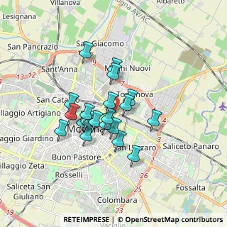 Mappa Piazza Acciaierie Ferriere, 41122 Modena MO, Italia (1.3335)