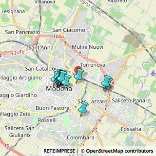 Mappa Piazza Acciaierie Ferriere, 41122 Modena MO, Italia (1.29923)