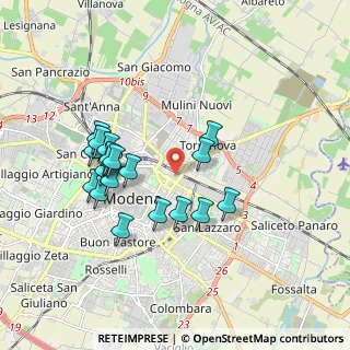 Mappa Piazza Acciaierie Ferriere, 41122 Modena MO, Italia (1.72105)