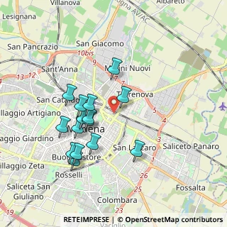 Mappa Piazza Acciaierie Ferriere, 41122 Modena MO, Italia (1.71067)