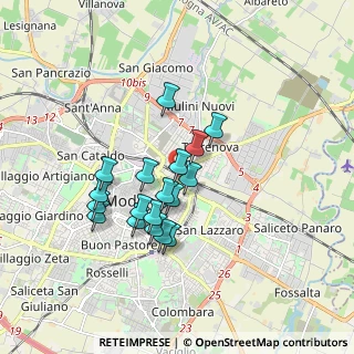 Mappa Piazza Acciaierie Ferriere, 41122 Modena MO, Italia (1.46722)