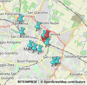 Mappa Piazza Acciaierie Ferriere, 41122 Modena MO, Italia (1.44)
