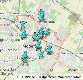 Mappa Piazza Acciaierie Ferriere, 41122 Modena MO, Italia (1.45105)