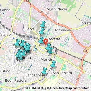 Mappa Piazza Acciaierie Ferriere, 41122 Modena MO, Italia (1.087)