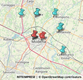 Mappa Piazza Acciaierie Ferriere, 41122 Modena MO, Italia (6.36917)