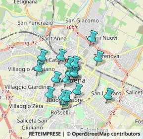 Mappa Viale Achille Fontanelli, 41124 Modena MO, Italia (1.40444)