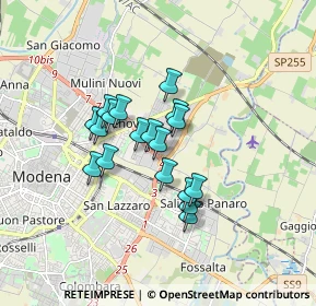Mappa Via Enrico De Nicola, 41122 Modena MO, Italia (1.24667)