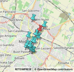 Mappa Viale Ciro Menotti, 41122 Modena MO, Italia (1.28786)