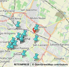 Mappa Viale Ciro Menotti, 41122 Modena MO, Italia (2.25357)