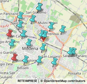 Mappa Viale Ciro Menotti, 41122 Modena MO, Italia (2.1575)