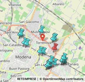 Mappa Via Stelvio, 41122 Modena MO, Italia (2.086)