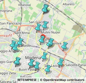 Mappa Via Achille Grandi, 41122 Modena MO, Italia (2.2325)