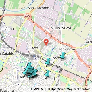 Mappa Via Achille Grandi, 41122 Modena MO, Italia (1.591)