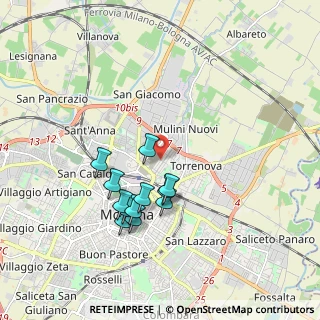 Mappa Via Achille Grandi, 41122 Modena MO, Italia (1.69417)