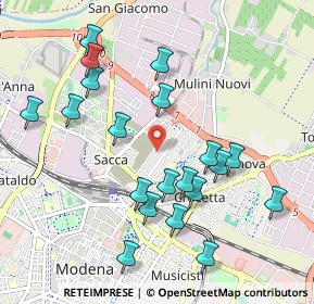 Mappa Via Achille Grandi, 41122 Modena MO, Italia (1.0425)