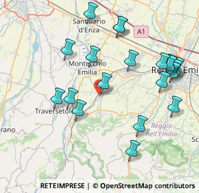 Mappa Via M. Ferrari, 42021 Bibbiano RE, Italia (8.8145)