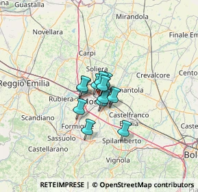 Mappa Via Rubes Triva, 41122 Modena MO, Italia (6.07667)