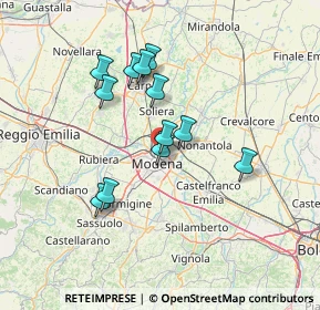 Mappa Via Rubes Triva, 41122 Modena MO, Italia (11.90083)