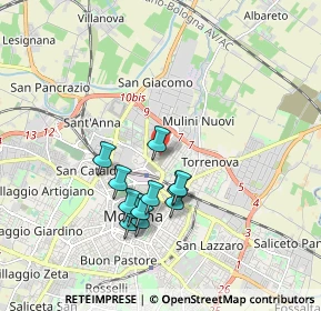 Mappa Via Rubes Triva, 41122 Modena MO, Italia (1.60167)