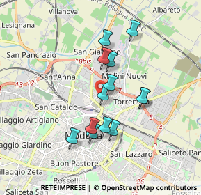 Mappa Via Rubes Triva, 41122 Modena MO, Italia (1.49308)