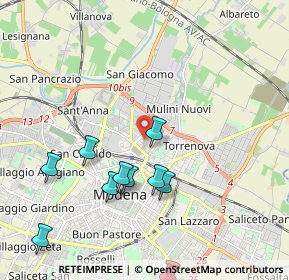 Mappa Via Rubes Triva, 41122 Modena MO, Italia (2.45545)