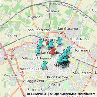 Mappa Strada Cimitero S. Cataldo, 41122 Modena MO, Italia (1.559)