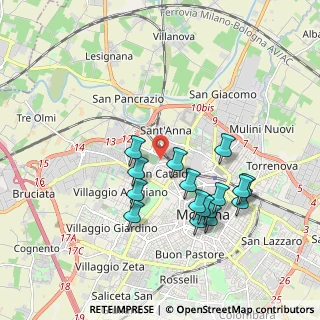 Mappa Strada Cimitero S. Cataldo, 41122 Modena MO, Italia (1.84313)