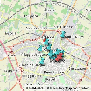 Mappa Strada Cimitero S. Cataldo, 41122 Modena MO, Italia (1.585)